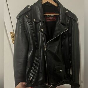 Vintage Moto style authentic leather jacket stunning condition